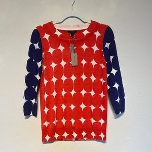 Women’s Hand Printed Polka Dot J.Crew Long Sleeve